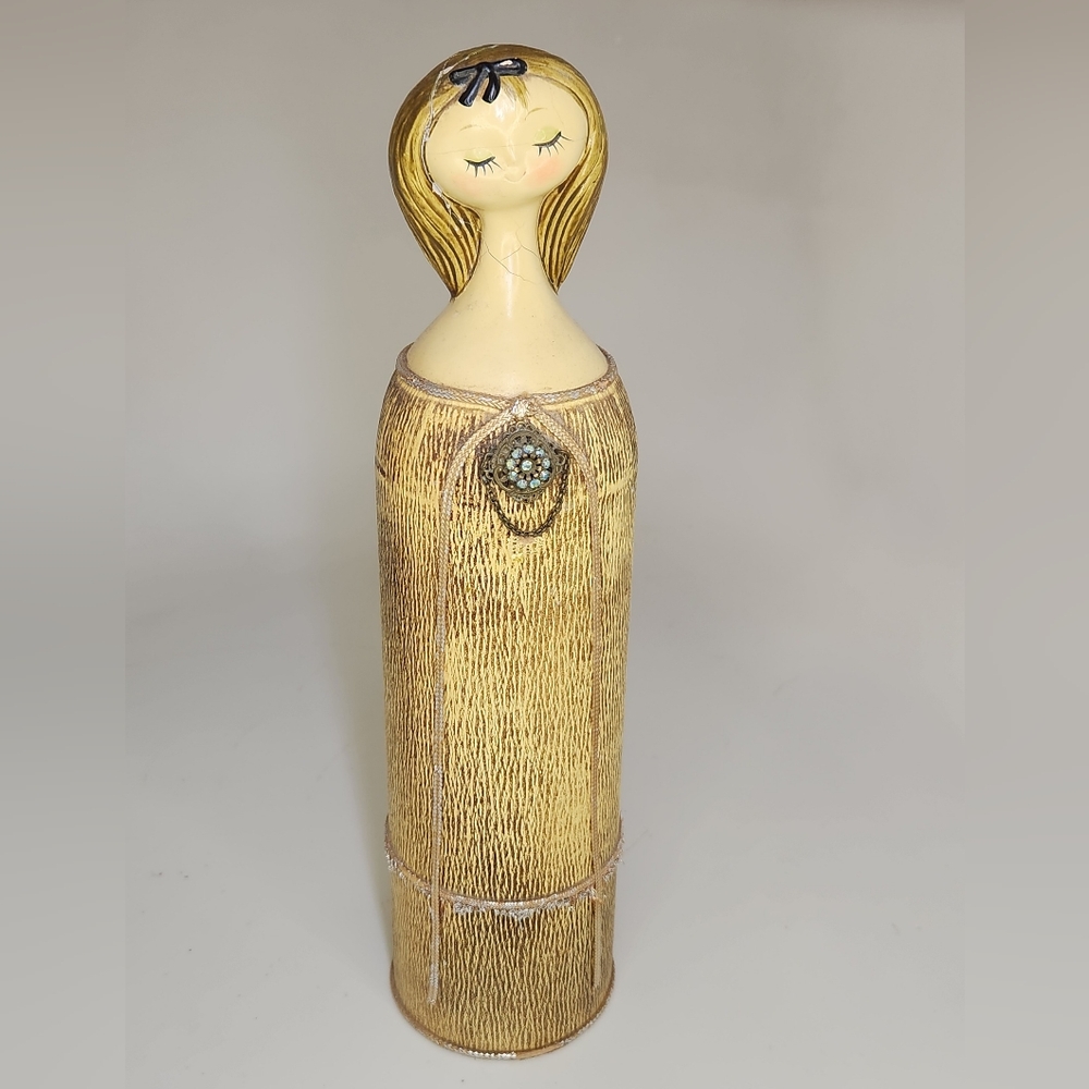 1960s Vintage Paper Mache Doll Hairspray Can Cover